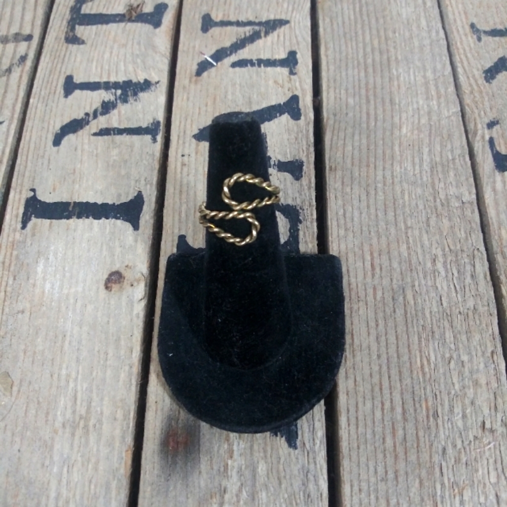 Vintage 1970s Rustic Rope Ring